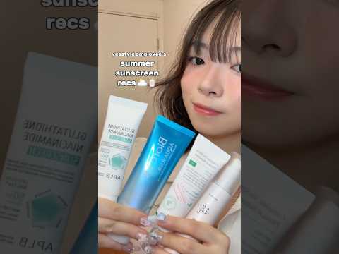 Summer sunscreen recommendations ⛅ #yesstyle #sunscreen #skincare #kbeauty