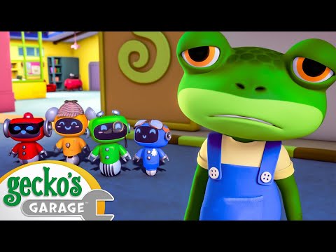 Detective Grandma's Mystery Trail 🦎GECKO'S GARAGE | Super Kids Cartoons & Songs | Superheroes