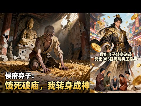 《侯府棄子：餓死破廟，我轉身成神》真少爺白蓮陷害？假世子被逼乞討半年？我直接亮出985智商+兵王身手，從街頭逆襲成首富，侯府全家哭求別記仇！#漫畫解說#玄幻#爽文#小說推薦#有聲書