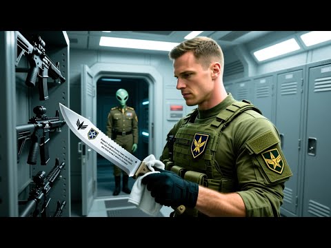 He Was Just Cleaning His Knife, Until the Alien Saw the Emblems Engraved Into the Blade | HFY Story