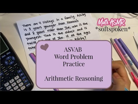 *softspoken* math ASMR | Word Problems Practice and Tips- ASVAB Test, Algebra, Arithmetic