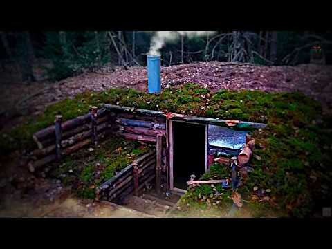 My First Dugout Shelter | From Raw Ground to a Cozy Paradise in the Wild | Start to Finish