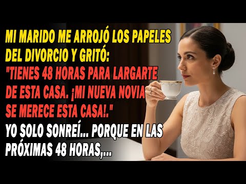 Mi marido me arrojó los papeles del divorcio 📄 y me echó de casa por su amante💔. ¡Pero 48 horas, se😭