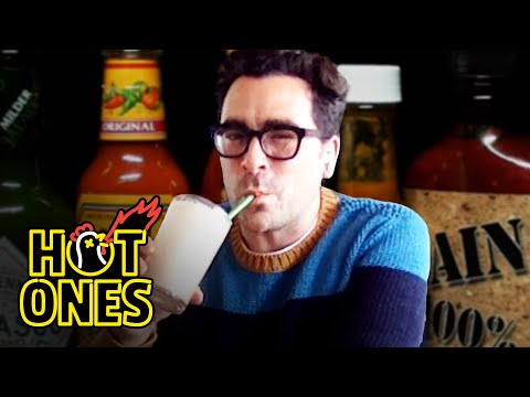 Dan Levy Gets Panicky While Eating Spicy Wings | Hot Ones
