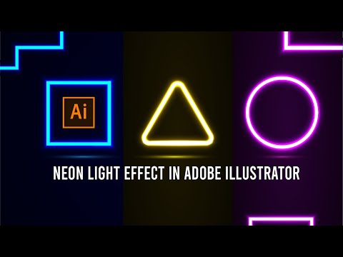 Neon Light Effect in Adobe Illustrator tutorial