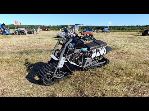 Homemade all-wheel drive tracked motorcycle