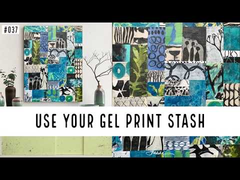 Simple Grid Collage With Your Gel Print Stash