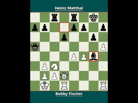 Bobby Fischer vs Heinz Matthai ◉ Canadian Open, Montreal 1956 | Brilliant Young Fischer