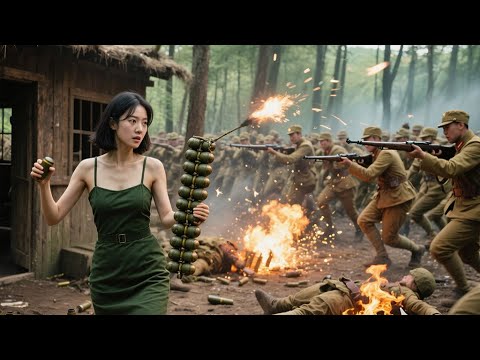 2025最新抗日電影！日軍派出1000精兵圍剿美女特工，怎料卻被美女用連環炸藥炸個底翻天！！⚔️ 抗日 MMA _ Kung Fu #action  #特工電影 #槍戰 #動作 #抗日電影