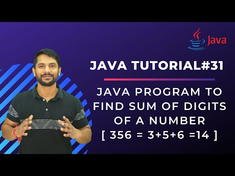 Java Program to Find Sum of Digits of a Number - In Hindi