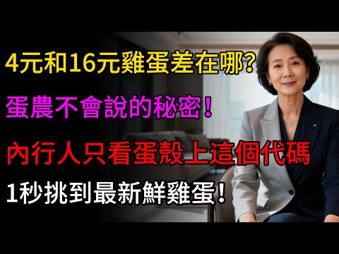 4元和16元雞蛋差在哪？蛋農不會說的秘密！內行人選蛋只看蛋殼上這個代碼！1秒判斷鷄蛋是否新鮮！#雞蛋 #土雞蛋 #洗選蛋 #人道飼養 #生活智慧