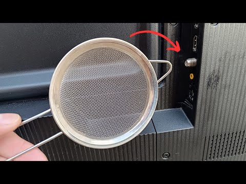 Insira uma peneira de inox atrás da TV e todos os canais do mundo serão desbloqueados!