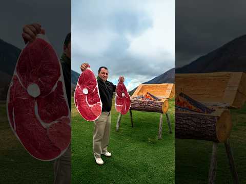 Grilling a Steak in the Wild—Juicy, Rustic, and Delicious! 🔥