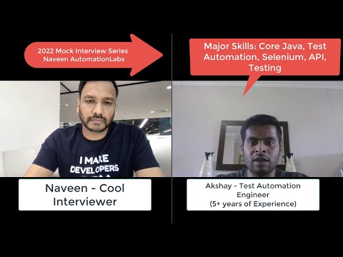 SDET | QA Automation Mock Interview - 5+ Years of Experience