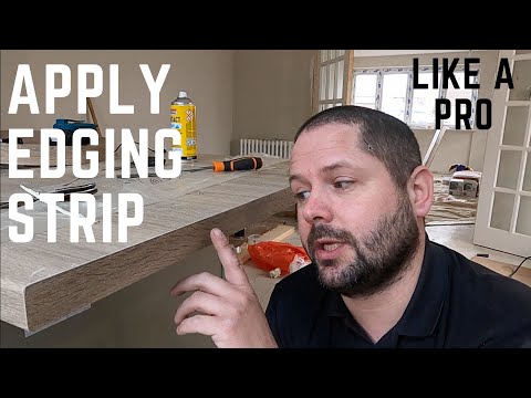 How to apply worktop edging strip