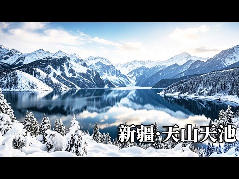 冬天的新疆天山天池就是冰雪世界，人间瑶池，美轮美奂妙不可言【行走世界的北京老刘】
