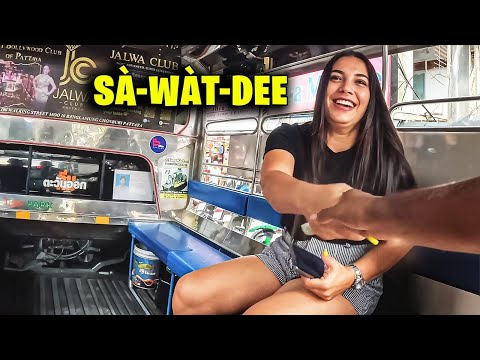 Pretty Thai girl teach Black Man Thai language