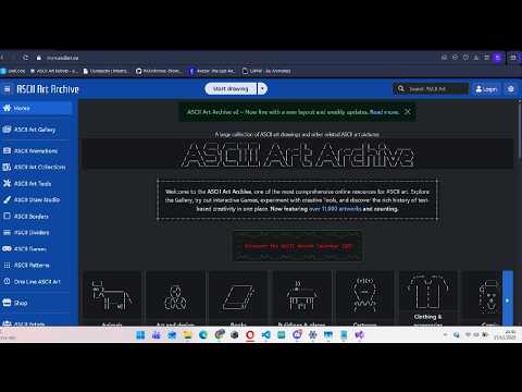 Ascii Art Website for Game Dev