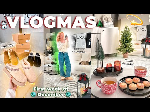 VLOGMAS 1⛄️ Наши Рабочие Будни, Обновляю Косметичку, Делаю Адвент для МУЖА, Новые UGG, Распаковки!