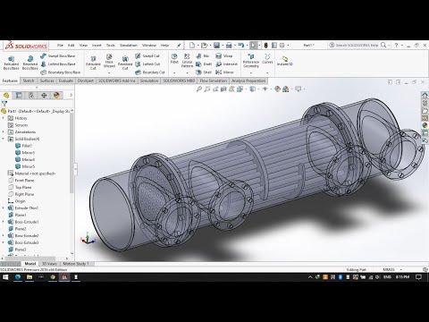Design of Shell and Tube Heat Exchanger in SolidWorks || SolidWorks 2016 || @CADCAECFD