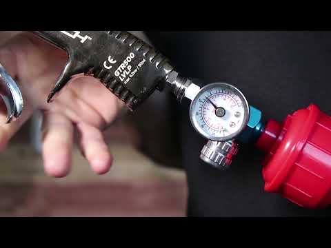 How to setup the correct working pressure on a spray gun for best performance