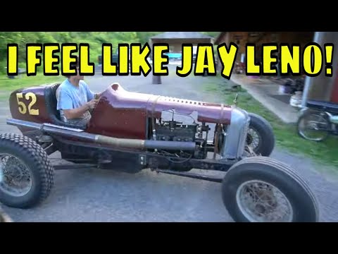 Driving a 1920's Miller bodied dirt track race car.