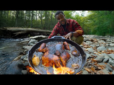 Epic Whole Fried Chicken in NYC | Outdoor Cooking by River