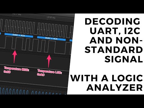Decoding UART, I2C and a non-standard signal // With Saleae logic analyzer and temperature sensors