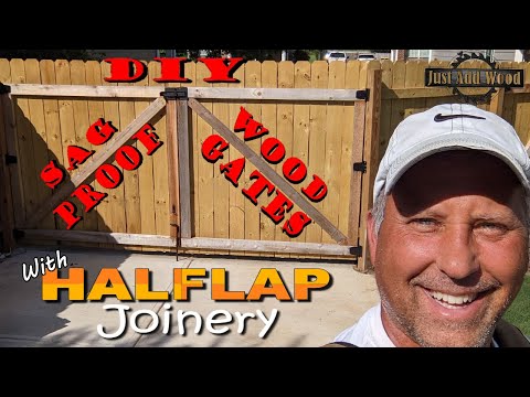 DIY Easy Sag Proof Wooden Fence Gates with Half-Lap Corners (No cheesy metal corners)