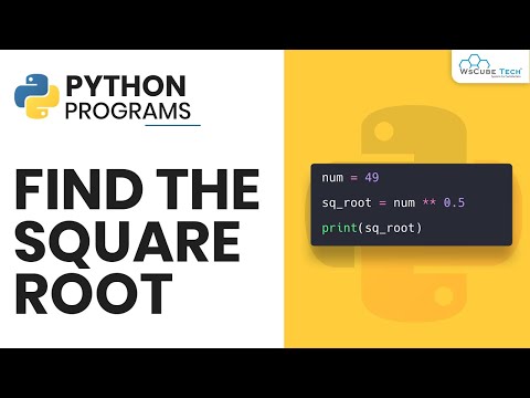Find & Calculate Square Root Program in Python | Python Program (HINDI)