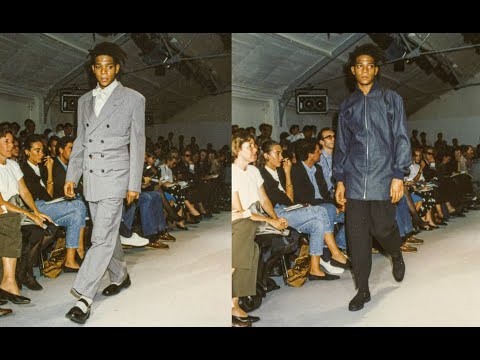 Jean-Michel Basquiat Modeling for Comme des Garçons Homme Plus SS87 (1986)