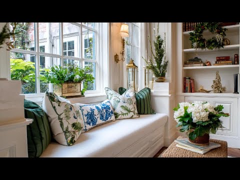 Sophisticated Parisian Style Small Apartment Built‑Ins Bookcase - Cozy Small Space + Desk Nook Ideas