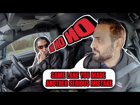 Same lane – the learner made another serious mistake