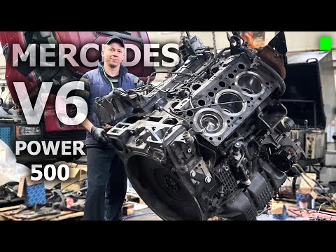 A professional assembled a Mercedes V6 engine and started it up