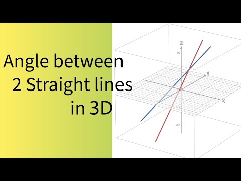 Angle Between Two Straight Lines in 3D