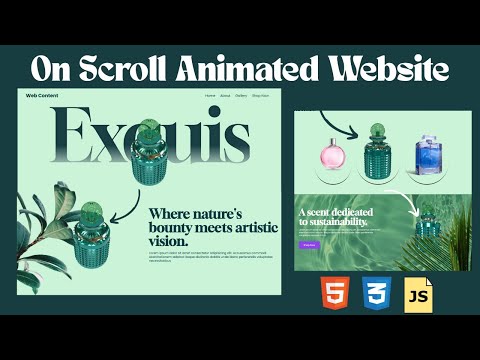 How to Make 3D Animated Website using HTML CSS & JS | Scroll Animation