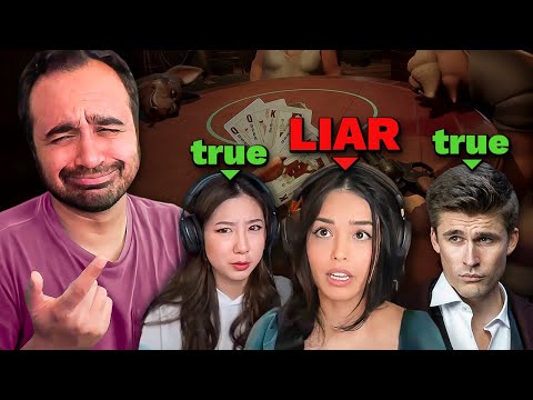 Uncovering which one of my Friends is a LIAR! (Liar's Bar with Ludwig, Valkyrae, and fuslie)