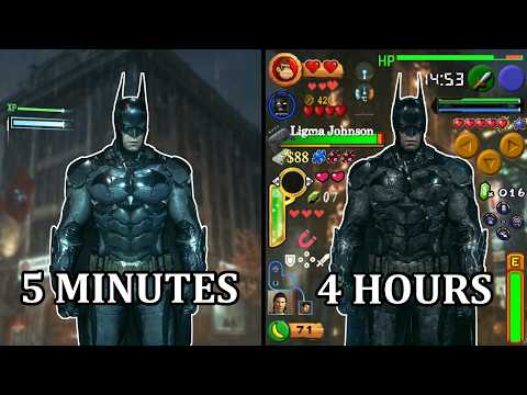Batman: Arkham Knight but Every 10 Minutes I Add a New HUD