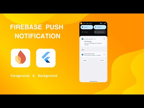 Flutter push notifications using firebase. || foreground and background