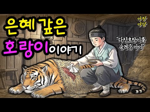 호랑이를 숨겨준 아이.산군을 숨겨준 아이에게 일어난이야기ㅣ 야담. 전설.옛날 이야기ㅣ호랑이 이야기ㅣ산신 설화ㅣ은혜 갚은 호랑이ㅣ힐링 이야기인생 교훈ㅣ감동 실화 같은 이야기ㅣ아랑야담