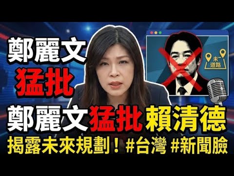 鄭麗文再批賴清德　同時揭露自己的未來規劃 #台灣 #新聞臉