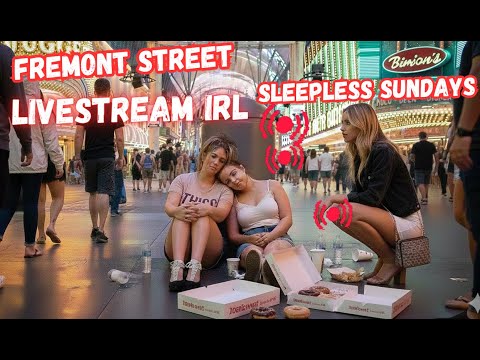 LIVE Las Vegas Fremont street, Sunday livestream IRL now