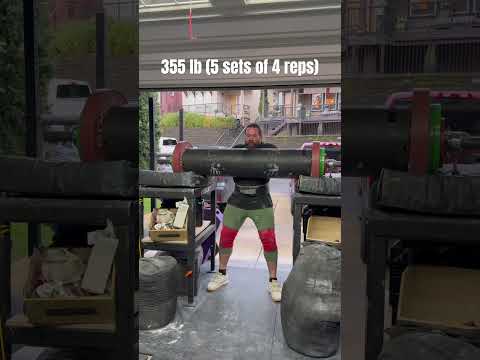 20 reps of 355 lb Log Press! #arnoldclassic2026 #strongman
