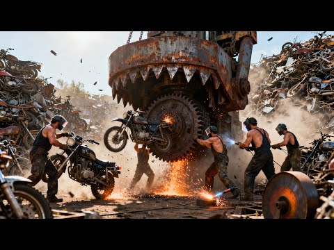 Inside a Modern Motorcycle Recycling Plant – The Shocking Way They Are Rebuilt