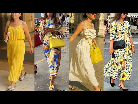 NEW MILAN SUMMER DRESSES FASHION 2025 🇮🇹 LUXURY ITALY STREET TRENDS LOOKS | HOTTEST SHOPPING STYLE