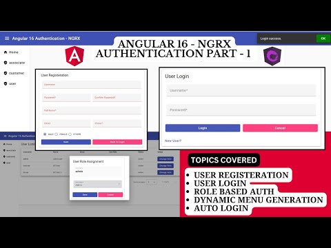 Angular 16 authentication using NGRX & JSON Server API ( Registration + Login + Role based AUTH)