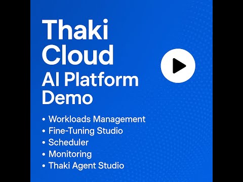 Thaki Cloud AI Platform Demo (Dec 2025) | AI-Native Cloud, AI Ops & Agents