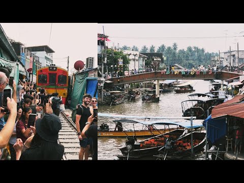 Tourတွေက ဘတ်၁၀၀၀ကျော်ယူတဲ့ ခရီးကို ဘတ် ၁၀၀ နဲ.သွားပါမယ်Mae klong market and amphawa floating market