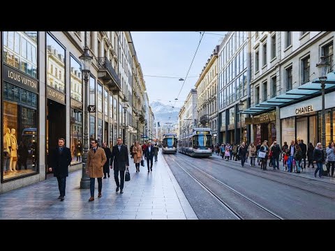 Walking One of Europe’s Most Expensive Shopping Streets 🇨🇭 | Zurich Bahnhofstrasse [4K]