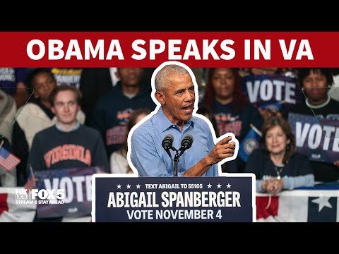 FULL: Former President Obama speaks in Virginia to campaign for Abigail Spanberger | FOX 5 DC